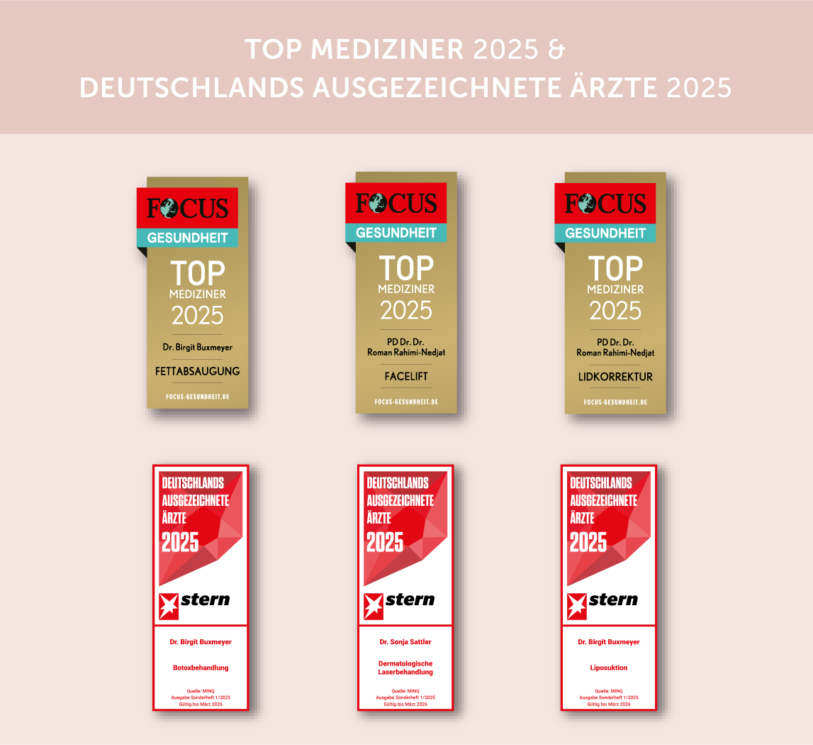 Focus und Stern Auszeichnungen der Rosenpark Klinik