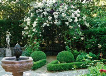 Brunnen im Garten der Rosenpark Klinik